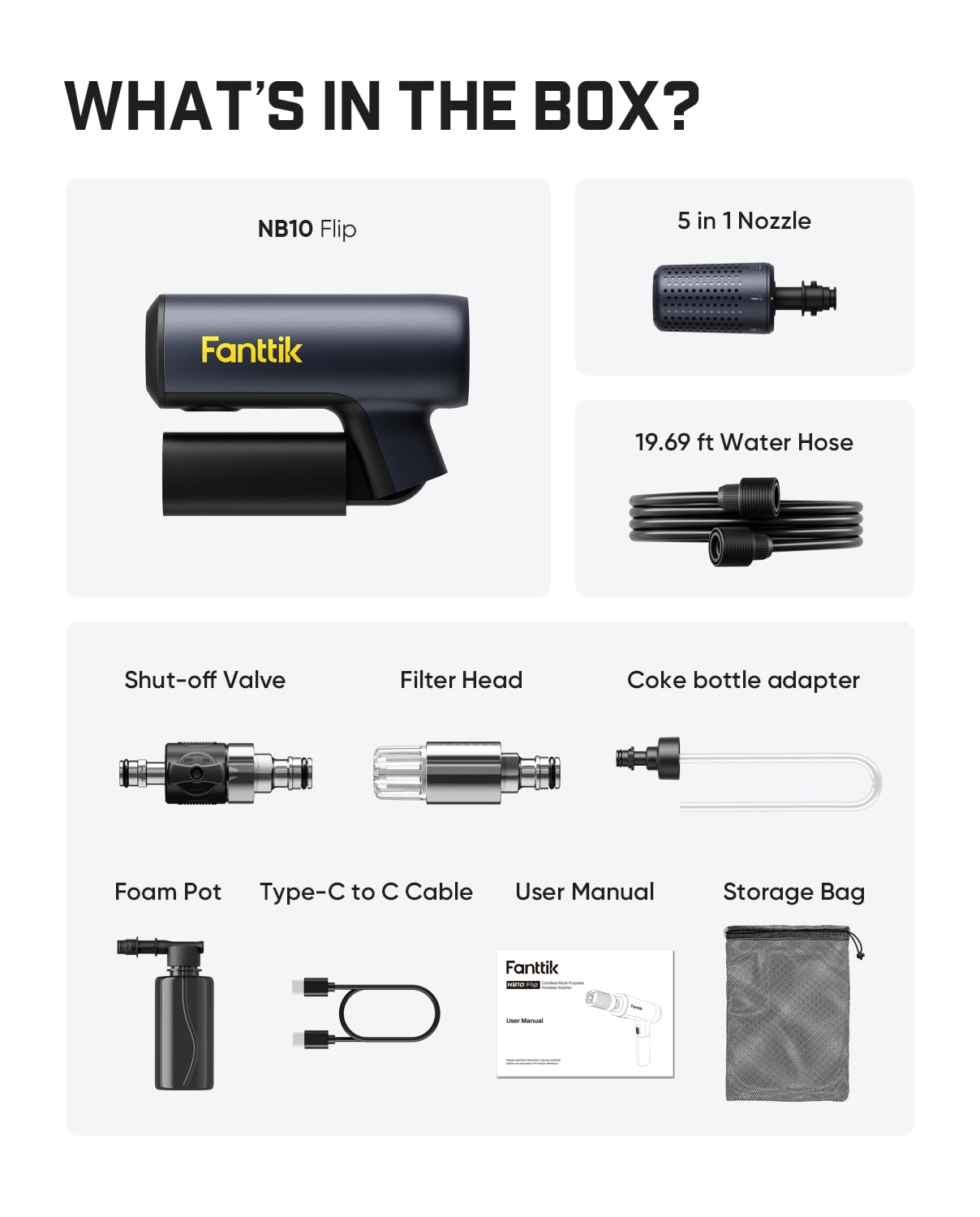 Fanttik NB10 compact, portable design ideal for patio, camping and bikes.