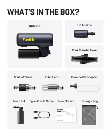 Fanttik NB10 compact, portable design ideal for patio, camping and bikes.