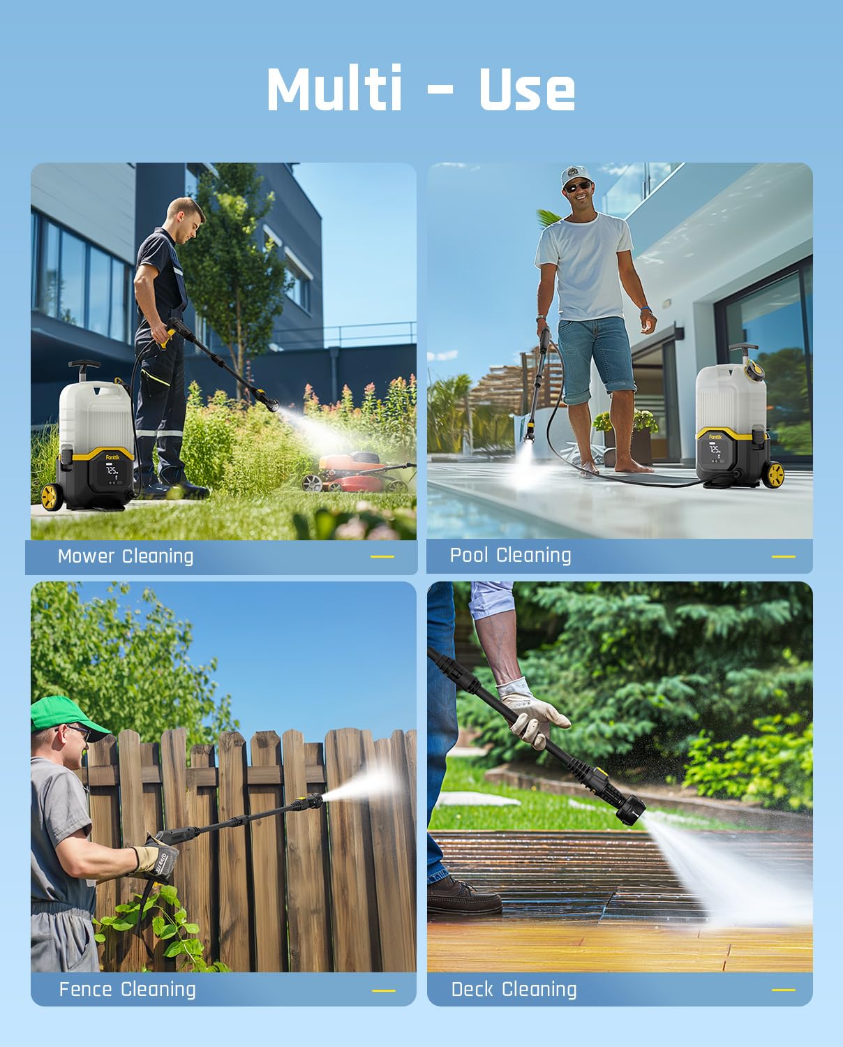 NB8 Ultra 5-in-1 nozzle provides targeted spray and foam wash options