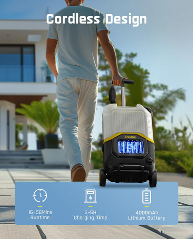 NB8 Ultra with wheeled pull-rod cart enables easy transport around spaces