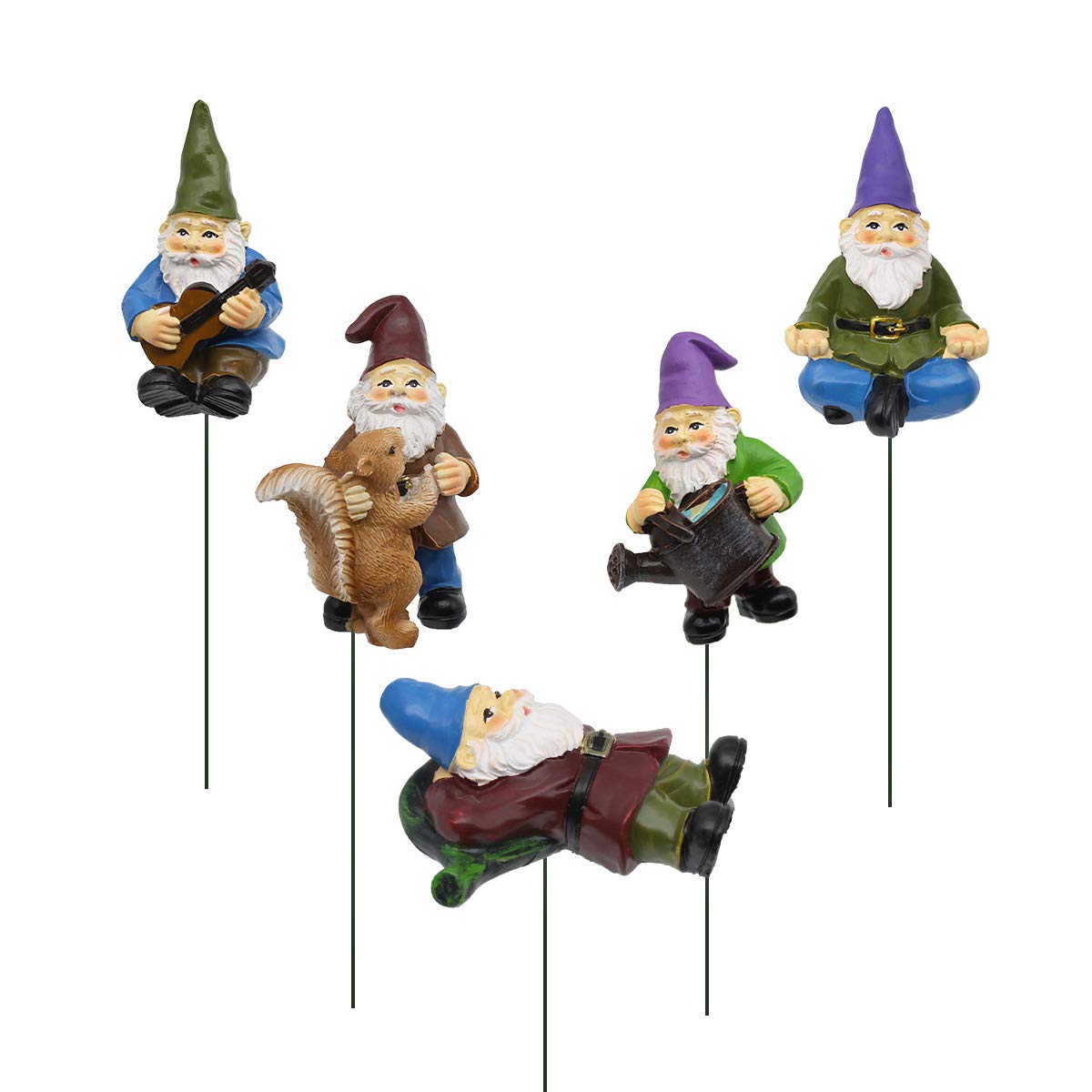 FANWNKI garden gnomes group shot enhances outdoor fairy garden decor