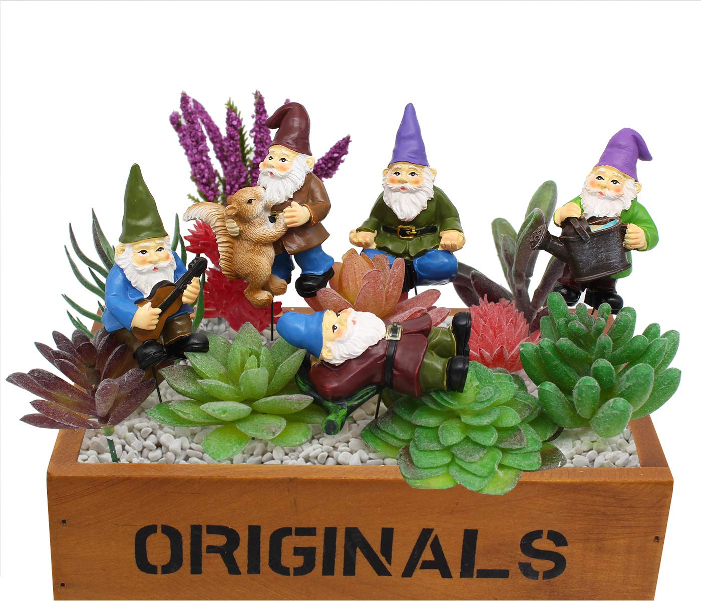 FANWNKI gnomes watering flowers brings cheerful color to pots