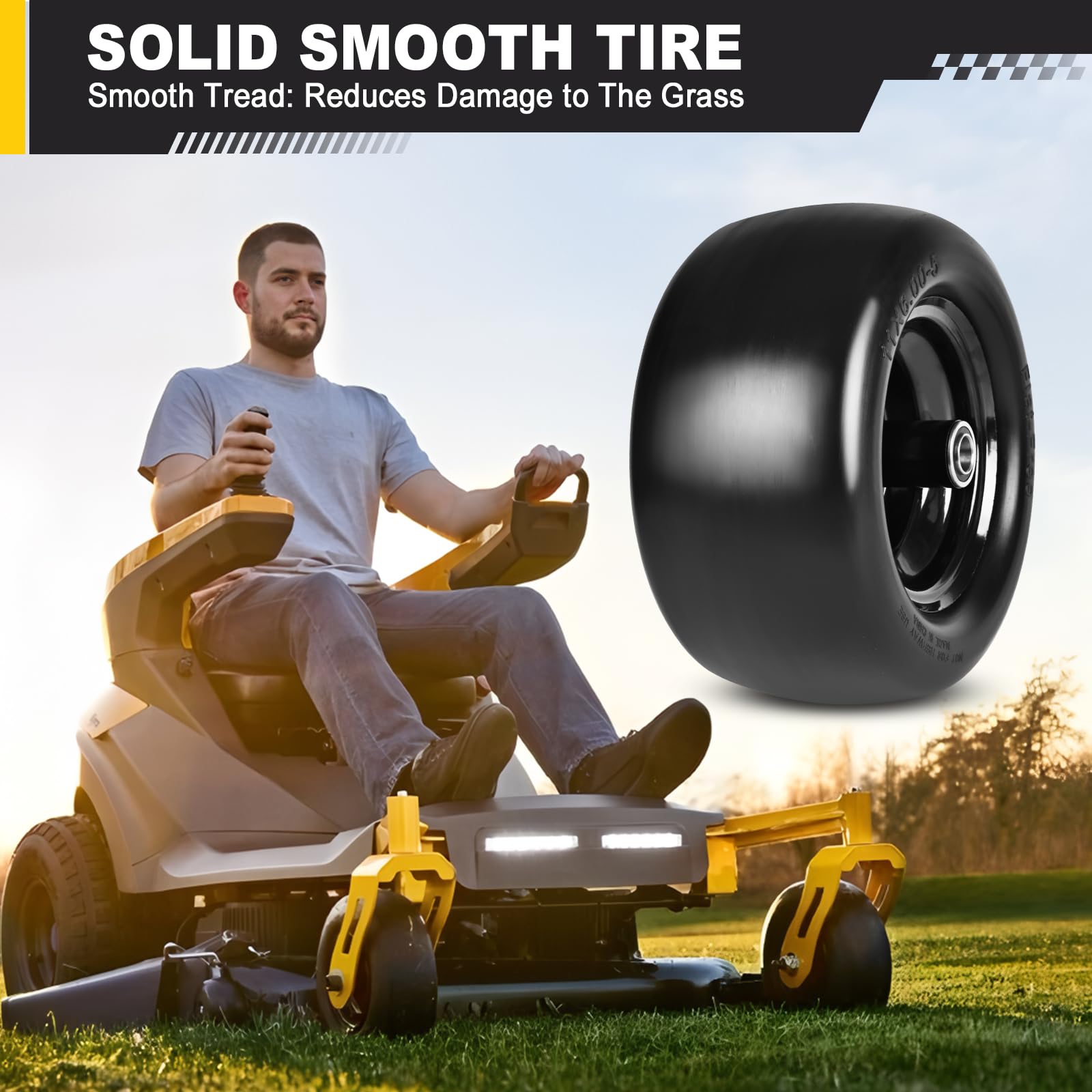Fanxier 11x6-5 flat free wheel bearing system shows compatible bearings