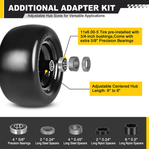 Fanxier 11x6-5 flat free installation kit demonstrates quick bolt-on setup