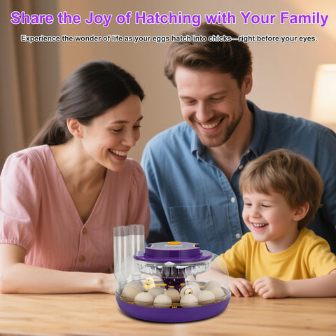 Fanxier incubator auto water refill maintains humidity with minimal intervention.