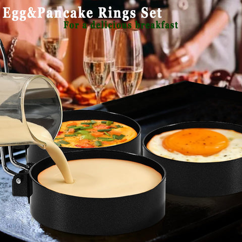 Fapinuky 8-inch omelet ring for restaurant-style omelets