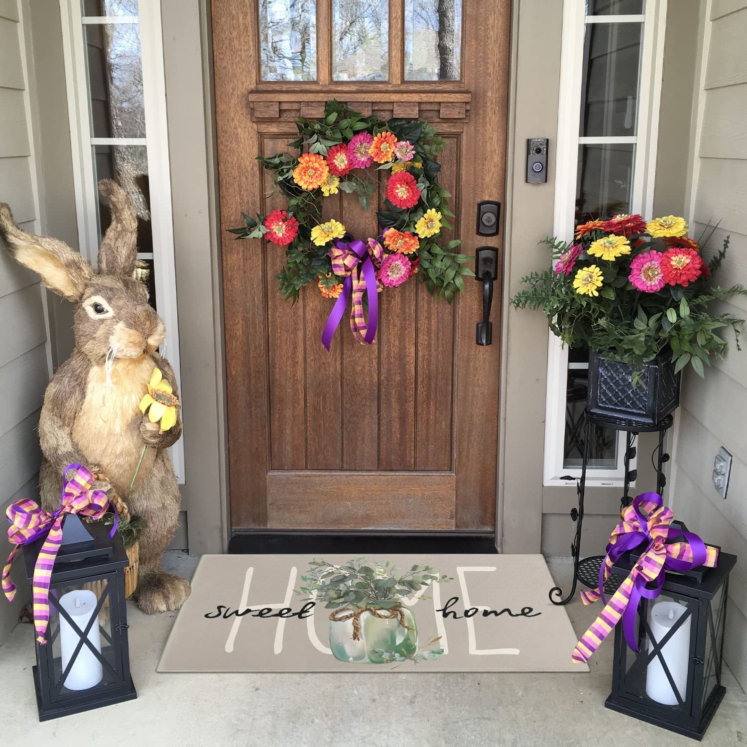 Faptoena Home Sweet Home design greets guests at the front porch.