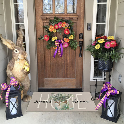 Faptoena Home Sweet Home design greets guests at the front porch.