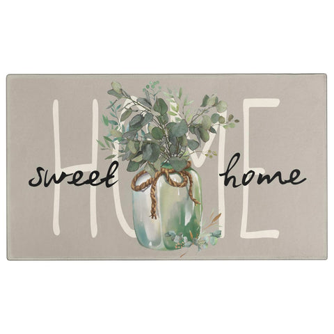 Faptoena spring door mat with leaves pattern for front porch protection.