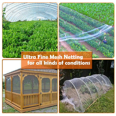 FARAER Easy Install Garden Netting secures over plants with stones or stakes.
