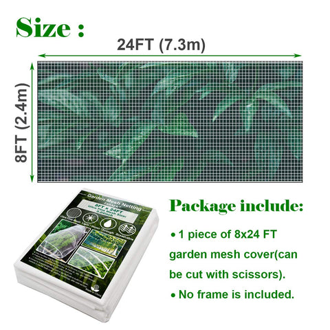 FARAER garden netting over tomatoes and peaches supports healthy growth.
