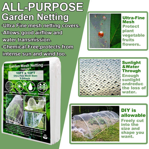 FARAER see-through garden netting provides protection while staying visually light.