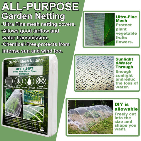 FARAER plant cover protects fruits from pests and dust while letting light through.