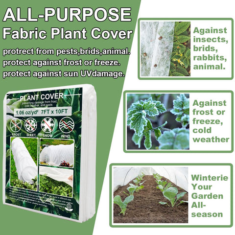 FARAER plant cover wind and frost protection blocks harsh winds and birds for tender herbs.