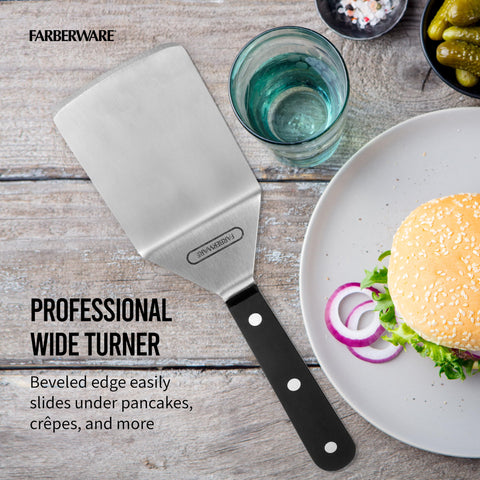 Farberware Pro Wide Turner with POM handle for comfort and control