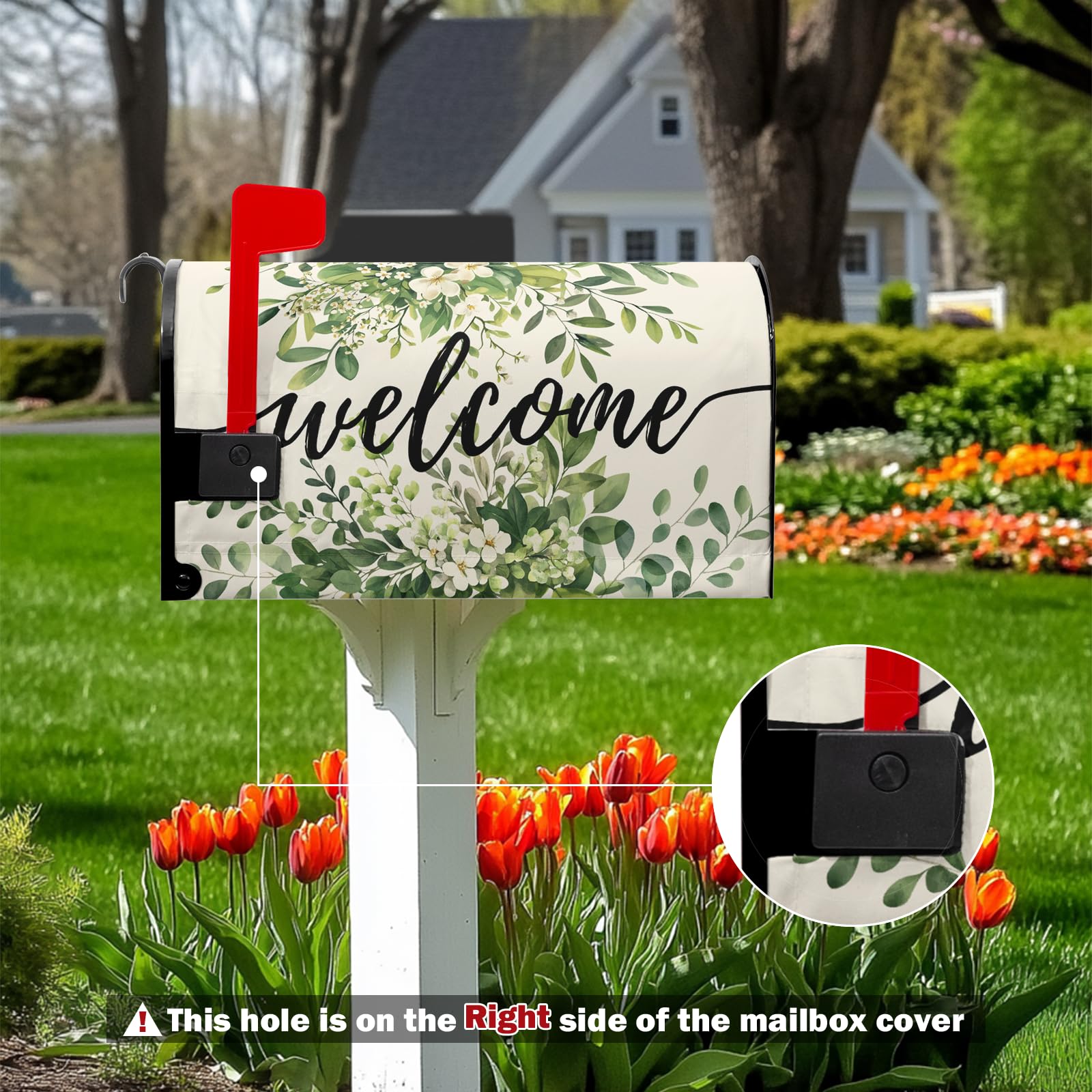 Farg magnetic mailbox wrap for easy, tool-free installation.