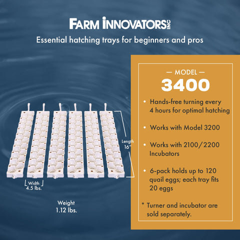 Farm Innovators 20-small-egg-cups-per-rail image, increases capacity per turn.