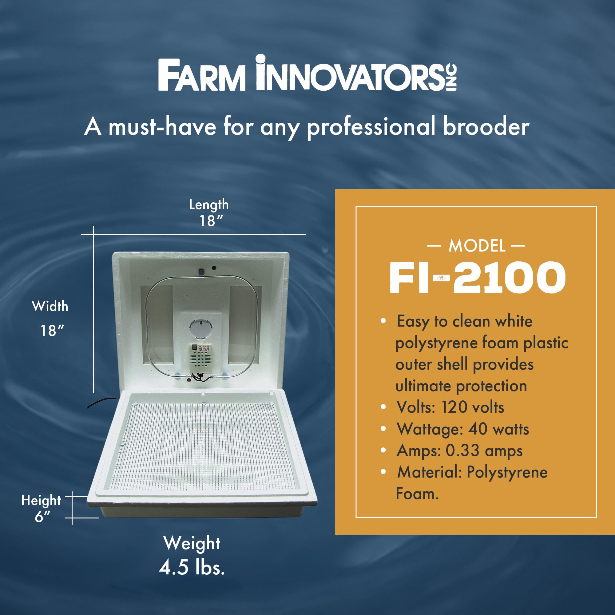 Farm Innovators 2100 viewing windows for easy egg observation