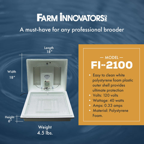 Farm Innovators 2100 viewing windows for easy egg observation