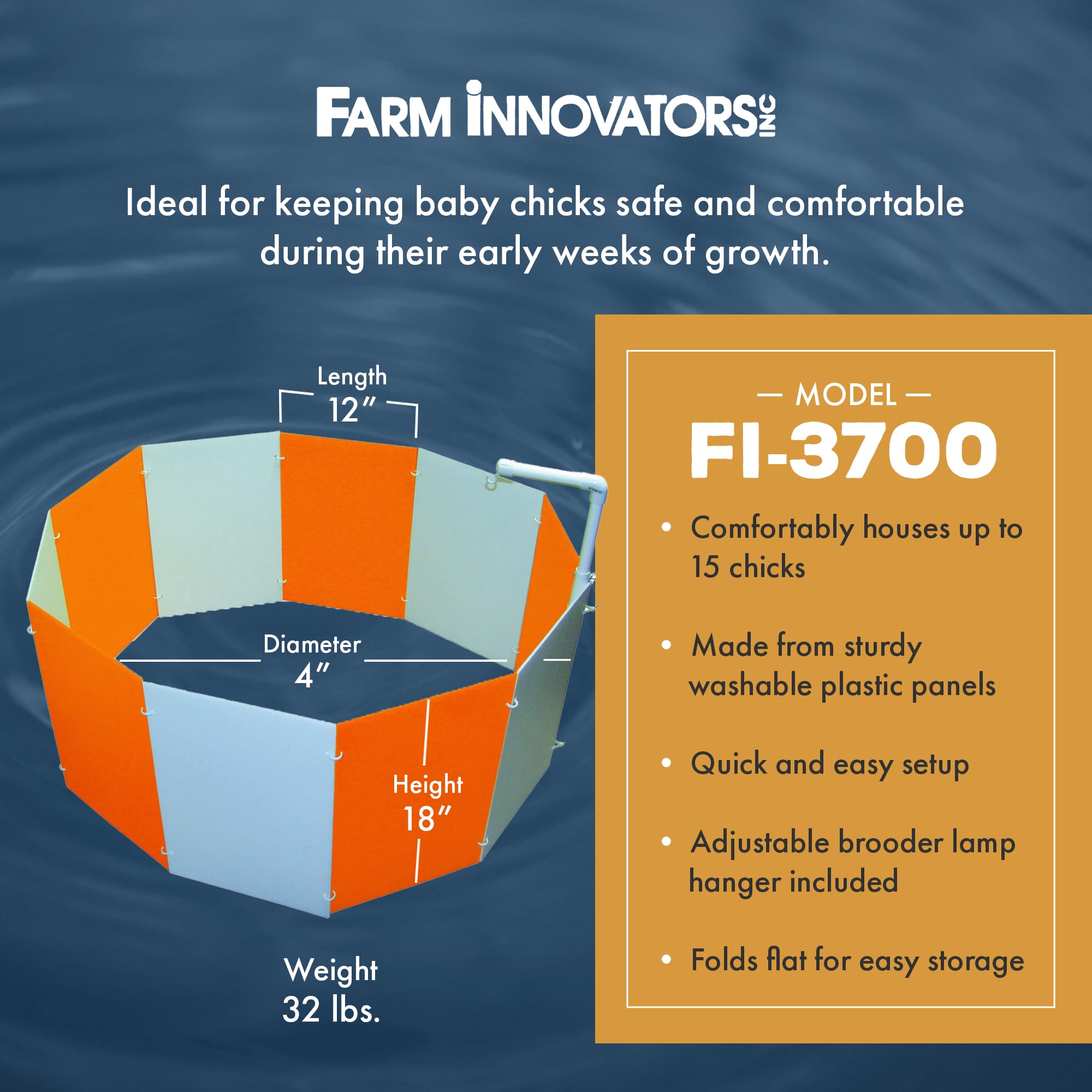 Farm Innovators 3700 starter homes provide safe, cozy chick housing.