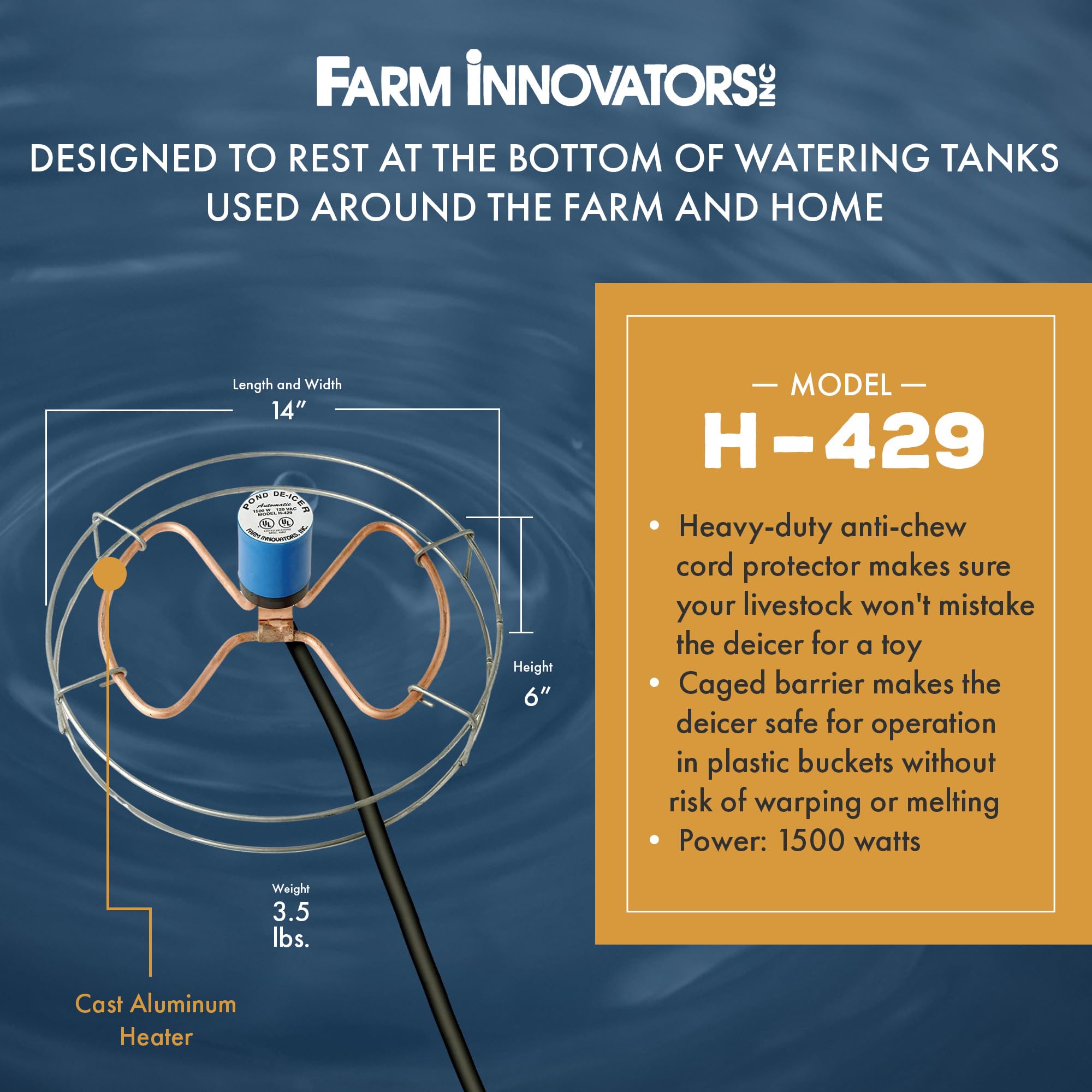 Farm Innovators anti-chew cord protector prevents livestock chewing the cord