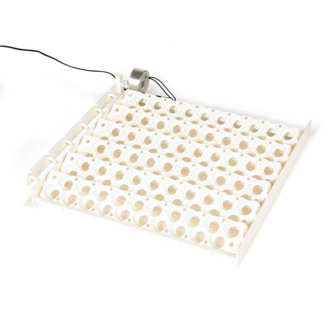 Farm Innovators dishwasher-safe quail rails, effortless cleaning after hatch.