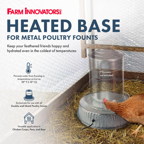 Farm Innovators HP-125 side view highlights thermostat control for efficient heating.