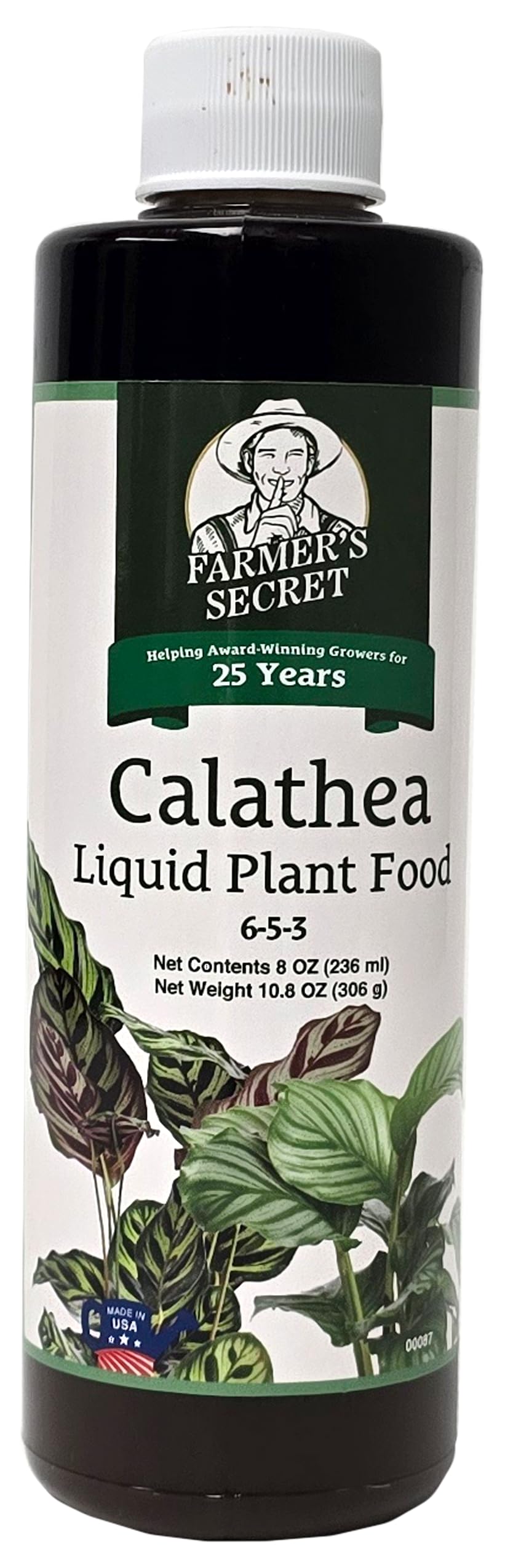 Farmer's Secret Calathea liquid food bottle front boosts growth potential