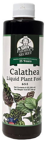 Farmer's Secret Calathea liquid food bottle front boosts growth potential