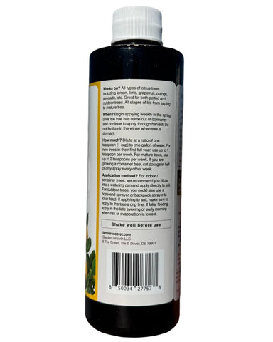Farmer's Secret measuring spoon beside booster for precise weekly dilution