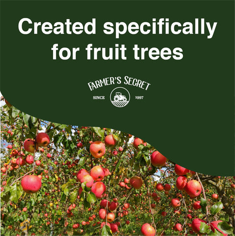 Farmer's Secret Fruit Tree Booster used during early growth stage on a tree.