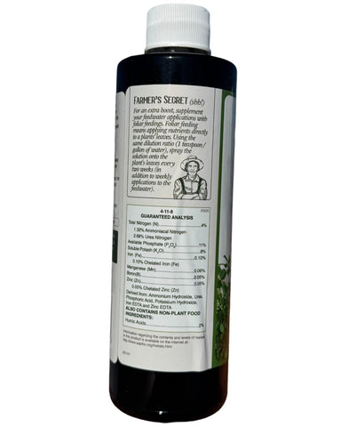 Farmer's Secret dilution in water for reservoir feeding in hydroponics.