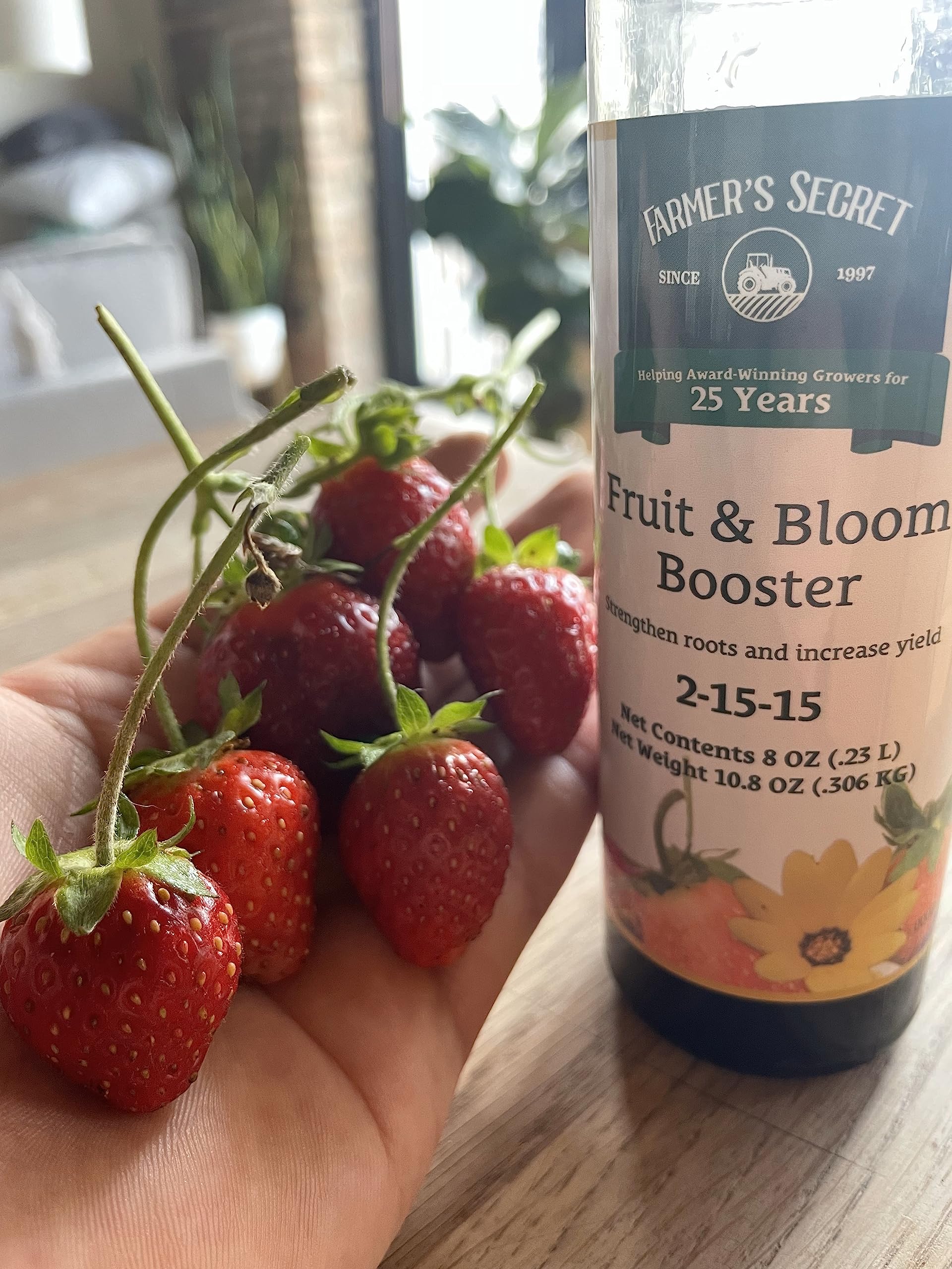 Farmer's Secret Kentucky-made garden care bottle supports consistent garden results.