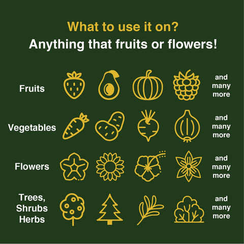 Farmer's root-strengthening formula boosts nutrient uptake during watering.