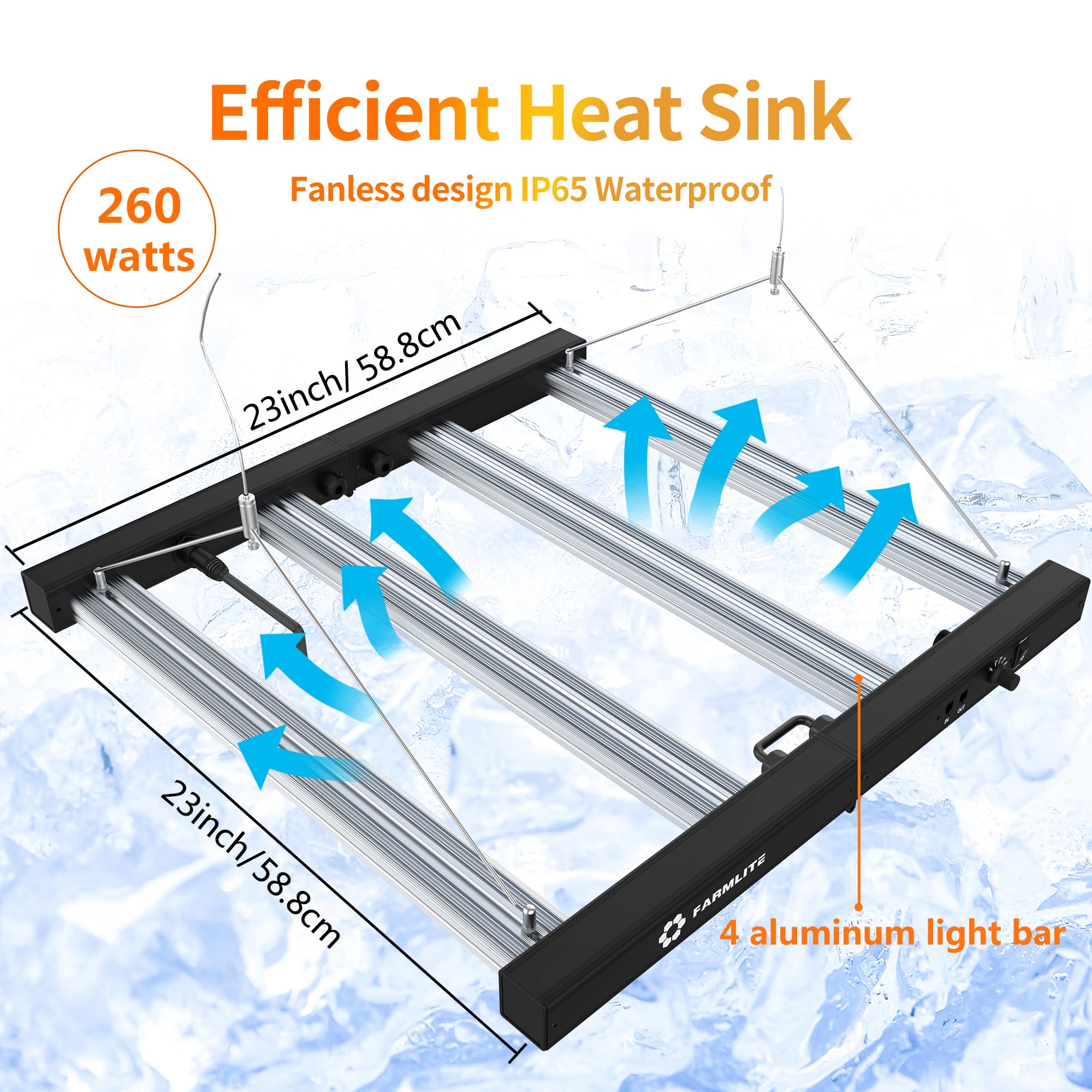 Farmlite foldable-bar design for compact storage.