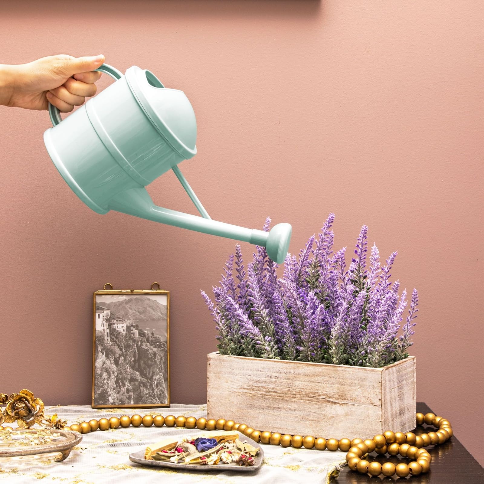 Farmlyn Creek watering can with detachable sprinkler head for adjustable mist