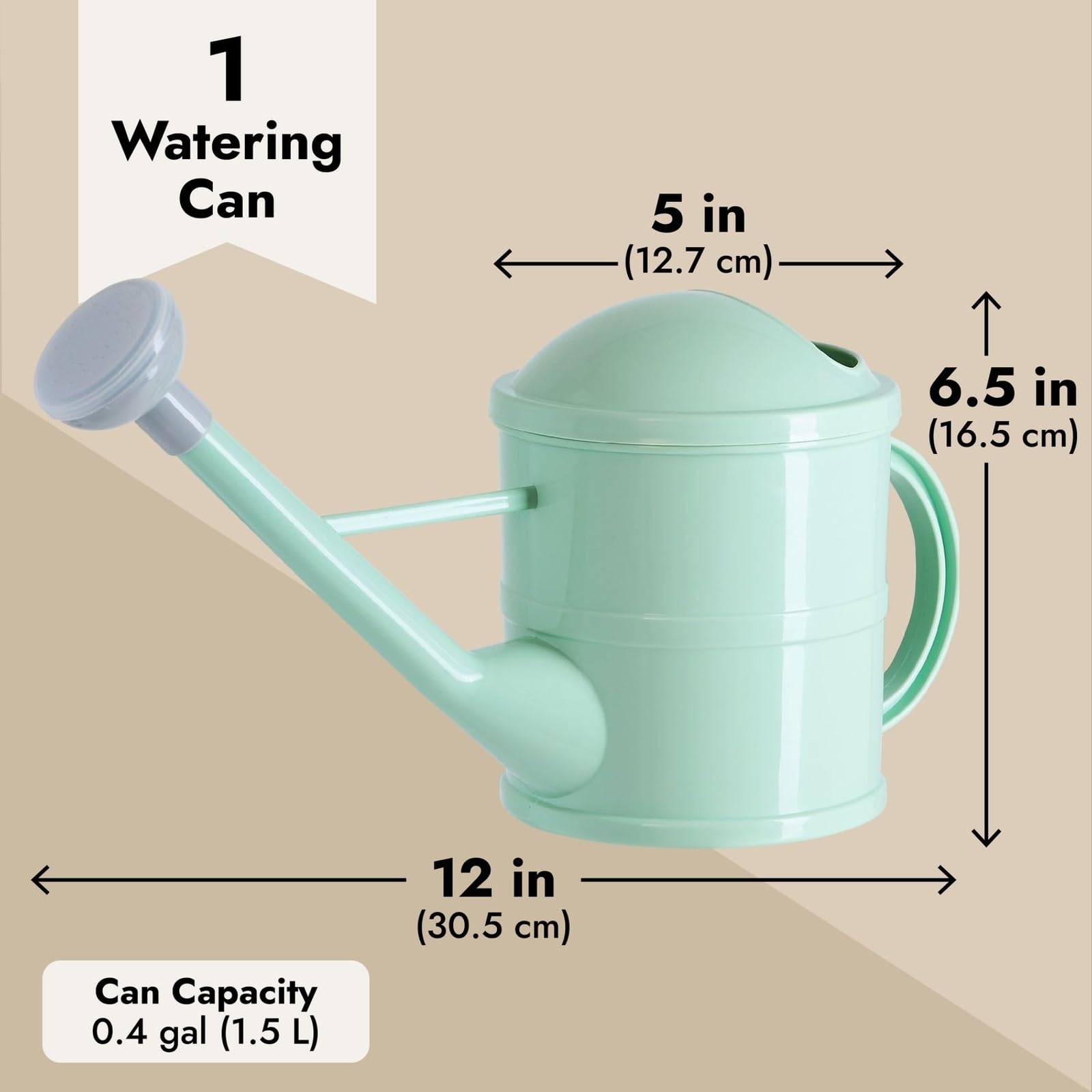 Farmlyn Creek mint green watering can adds decorative charm to any space