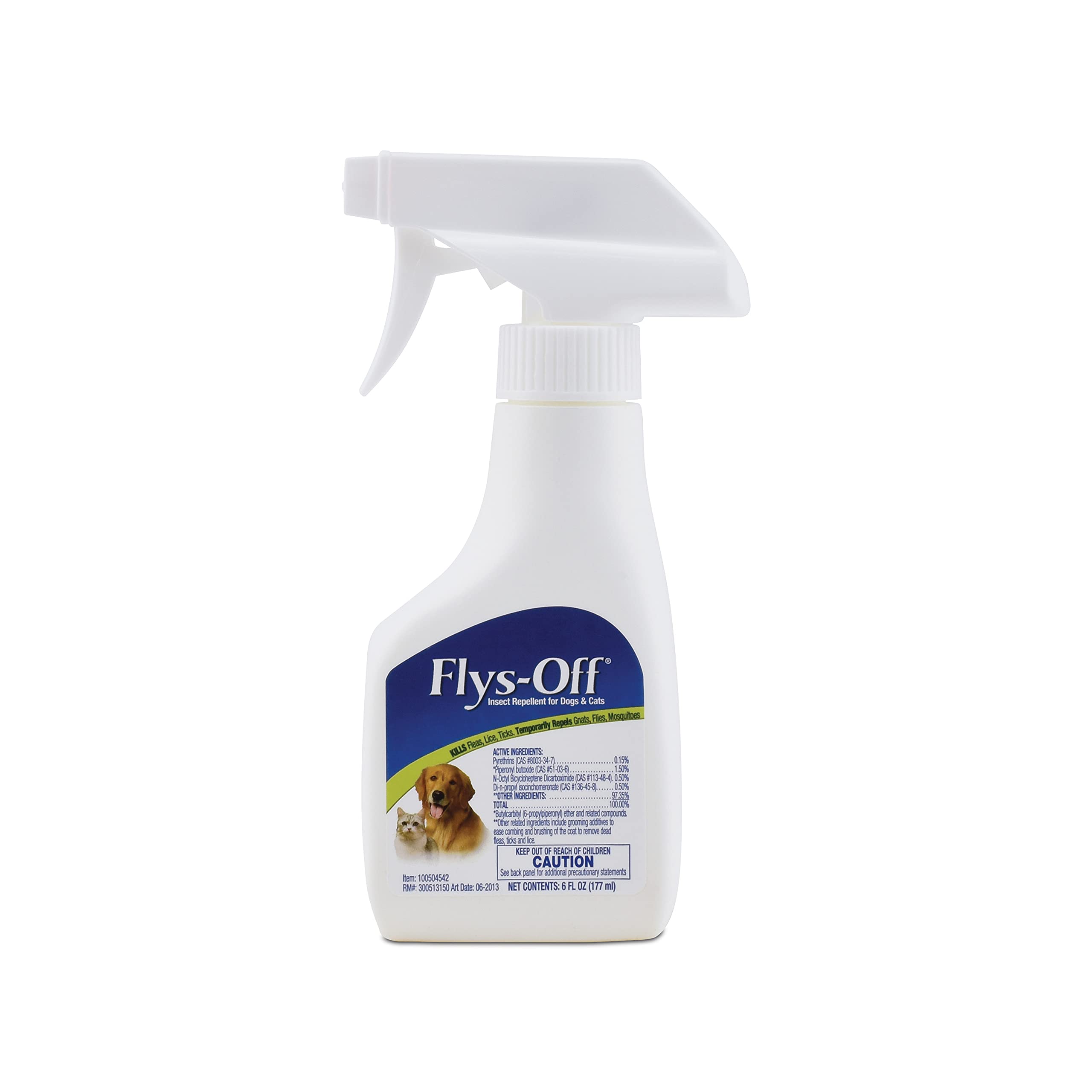Farnam Flys-Off mist bottle ready for outdoor pest protection.
