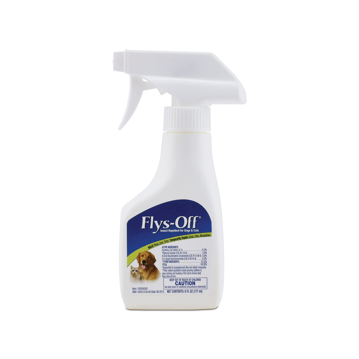 Farnam Flys-Off mist bottle ready for outdoor pest protection.