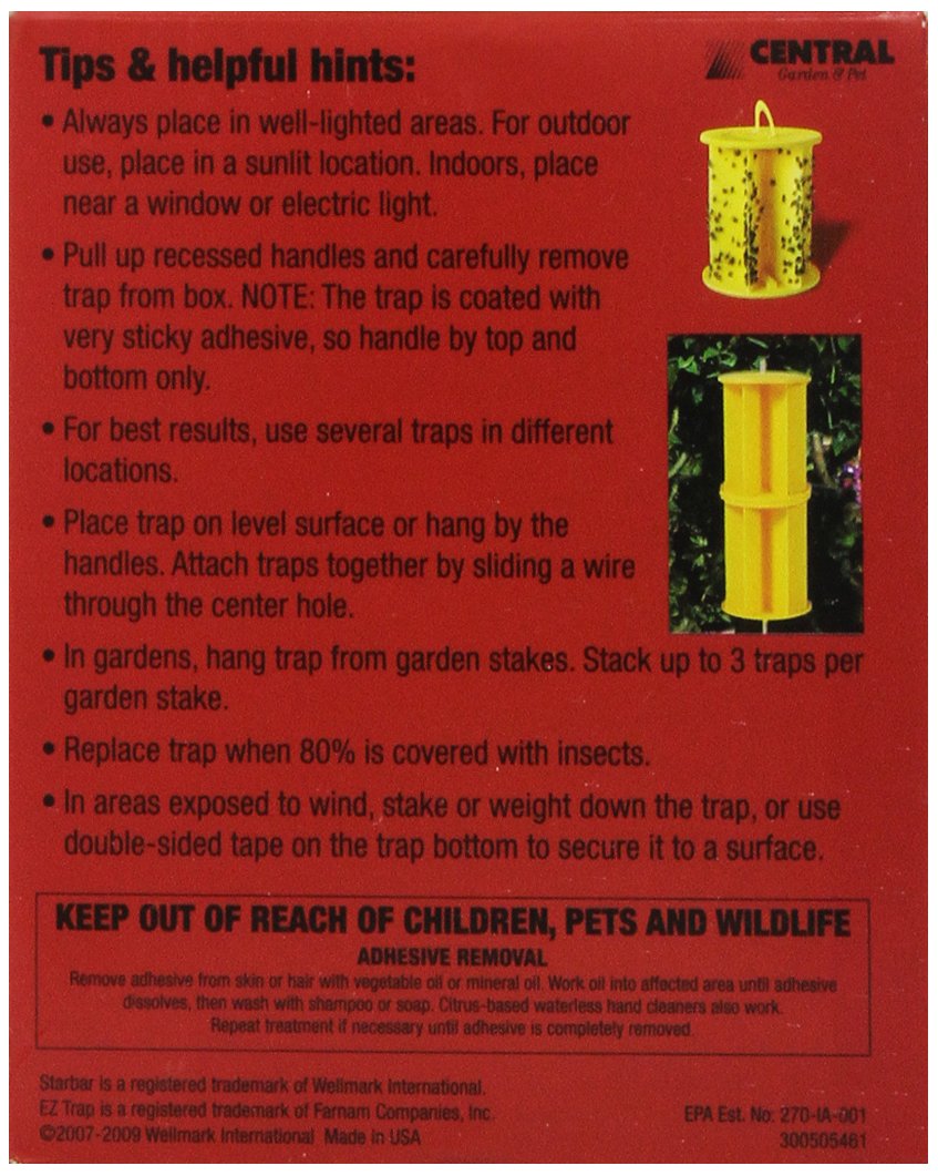 Farnam Starbar E-Z Trap adhesive detail shows long-lasting glue