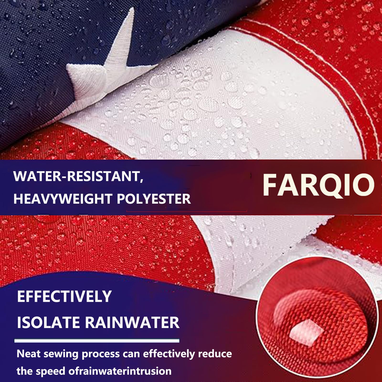 FARQIO triple-stitching closeup demonstrates reinforced seams for extreme weather