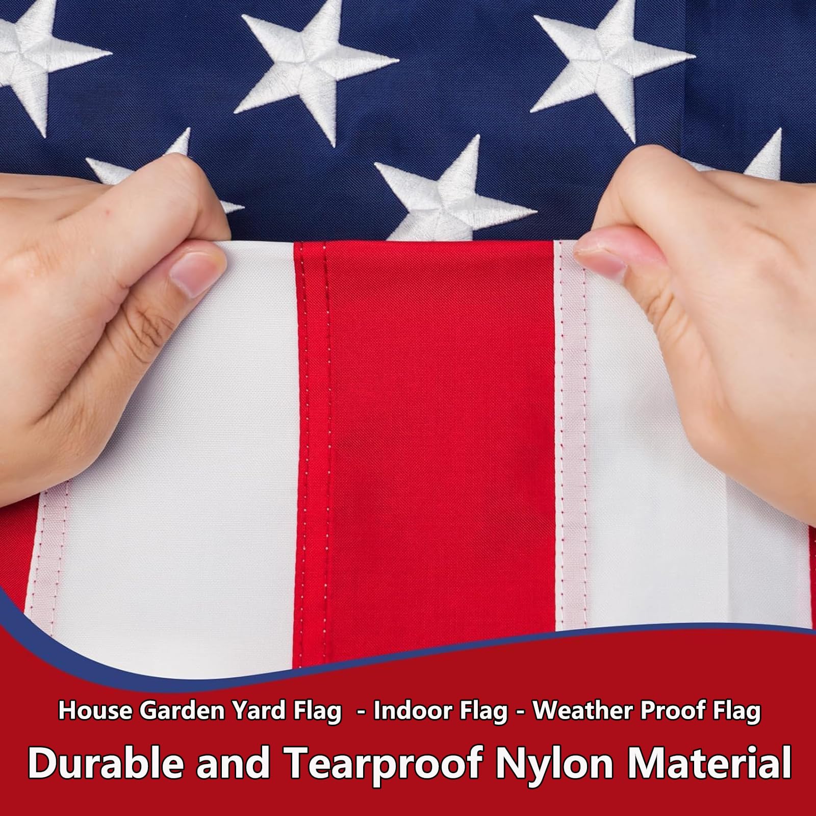 FARQIO flag brass grommets resist rust and simplify mounting.