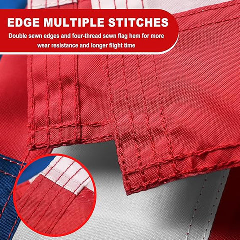 FARQIO stitched stripes ensure long-lasting display in windy conditions.
