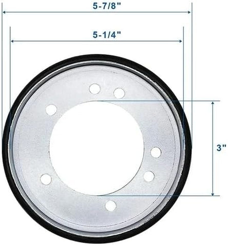 Fascinate friction drive disc with 3 in ID and 6 in OD for standard fit.