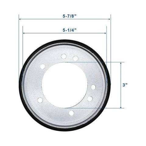 Fascinatte Frction Drive Disc, side view highlights durable friction surface.