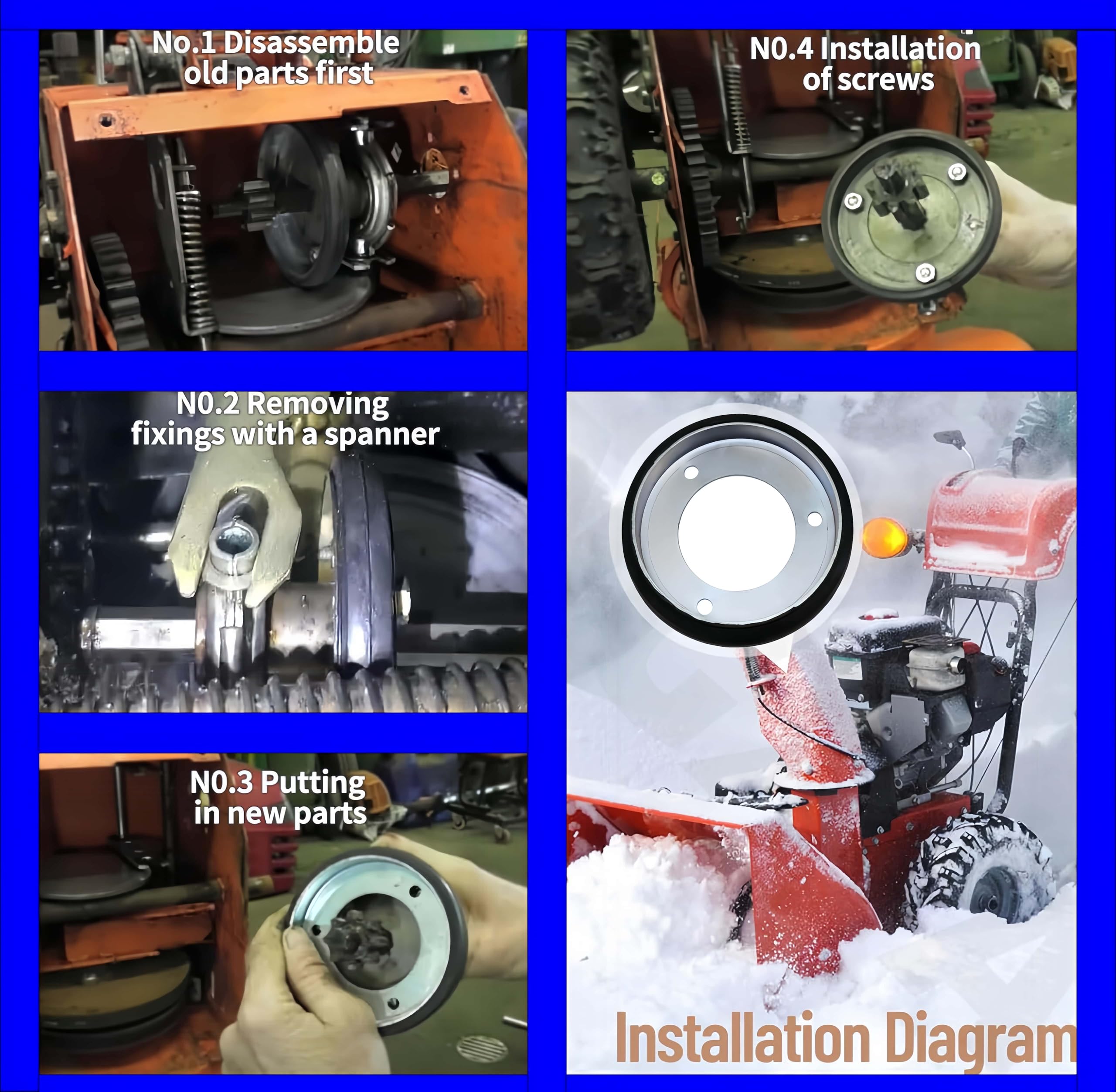 Fascinatte drive friction disc for Simplicity 1501435MA, helps maintain smooth operation under heavy snowfall.