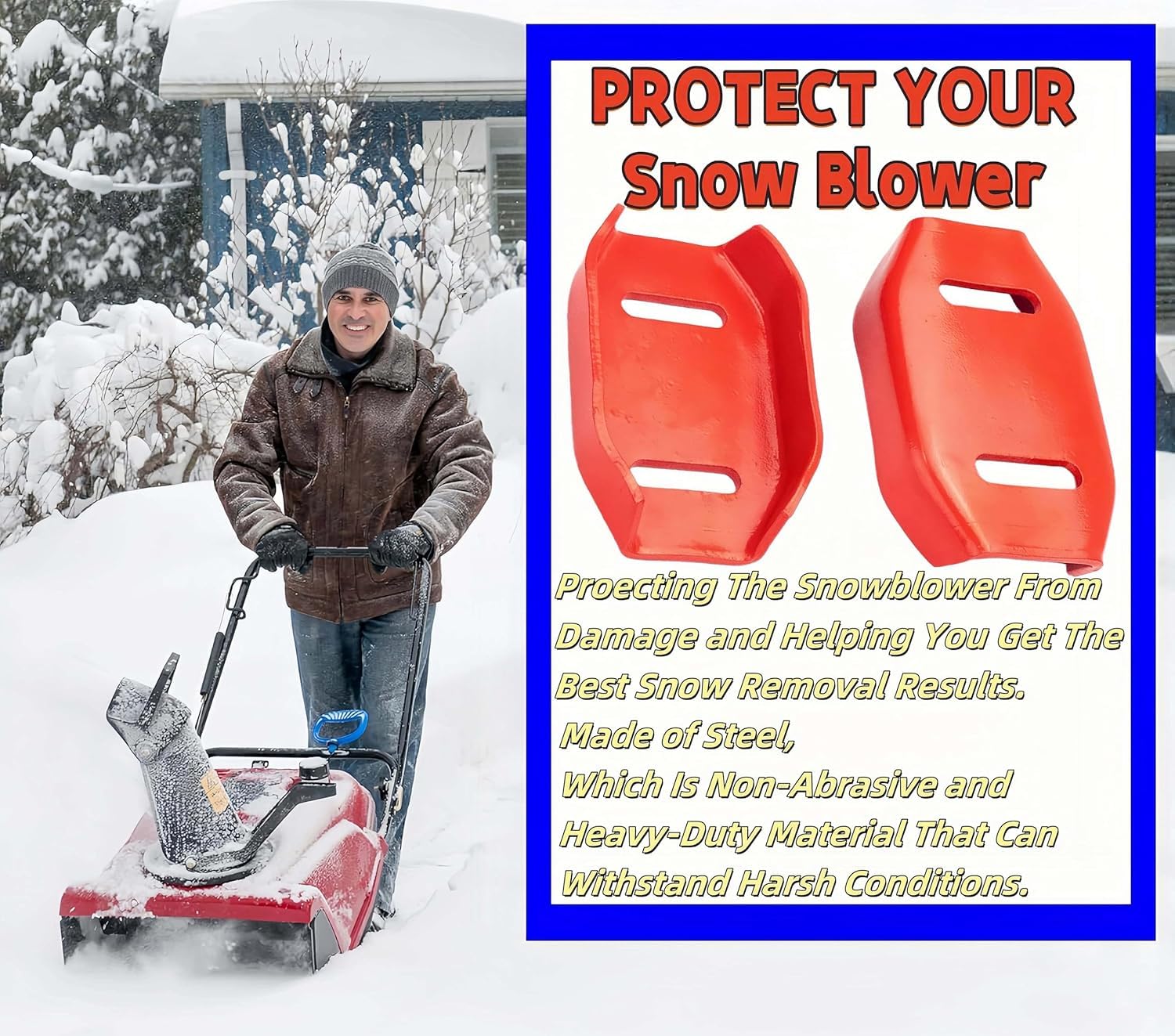 Fascinatte skid plates protect the underside on rocky terrain during snow clearing.