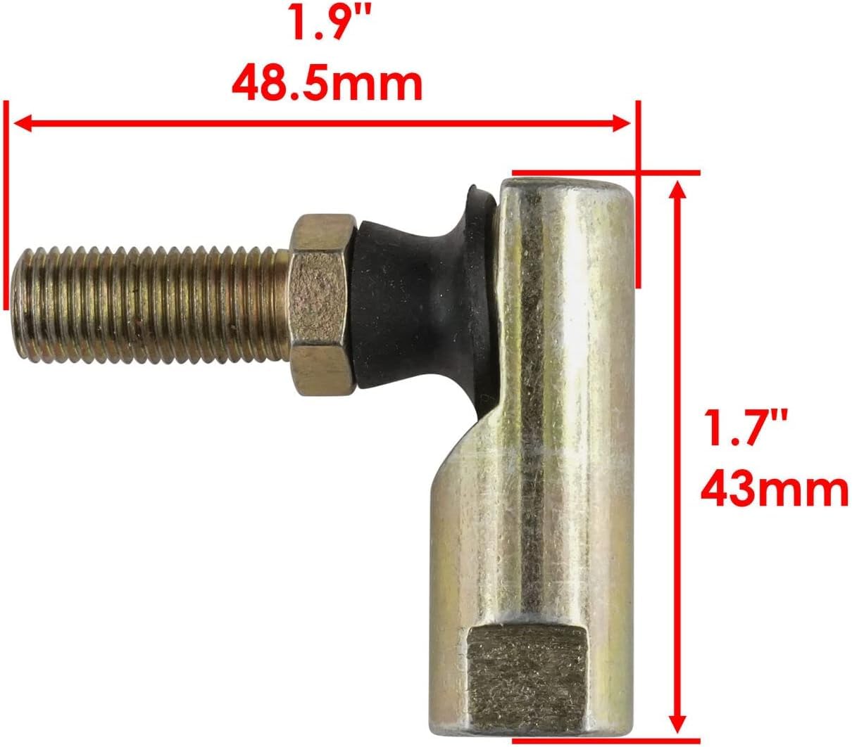 Fascinatte thread-specs image highlights 7/16-20 RH and 3/8-24 RH threading