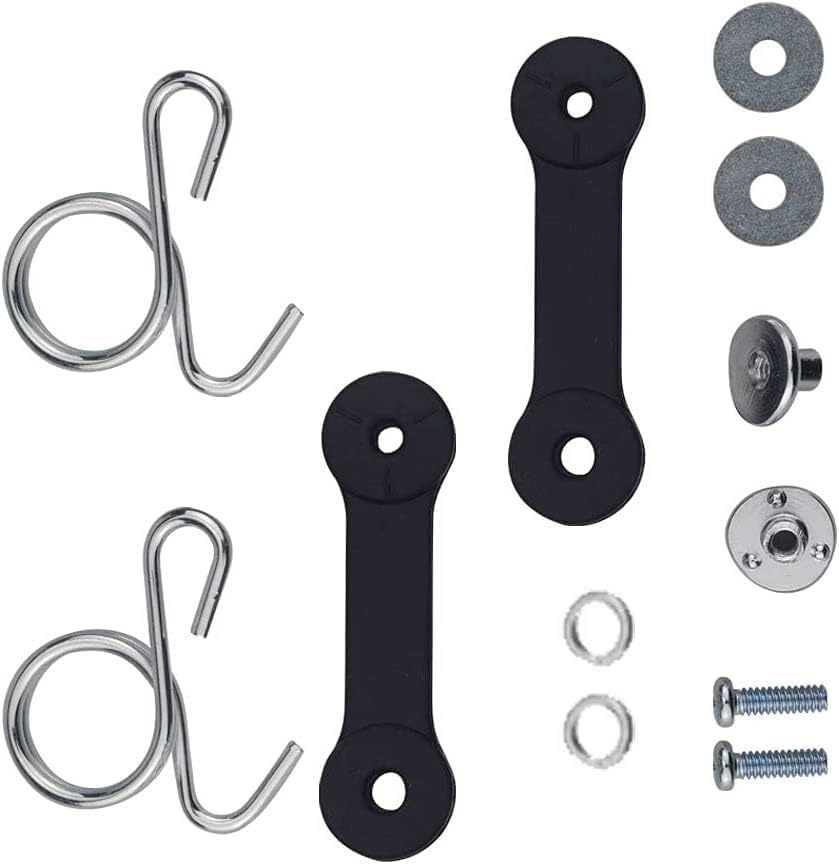 Fascinatte tractor bagger latch strap with hook for secure grass chute.