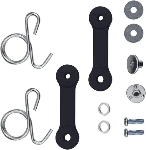 Fascinatte tractor bagger latch strap with hook for secure grass chute.